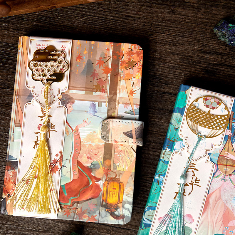 手绘古风插画手帐本子昙华一梦记事本中国国风笔记本