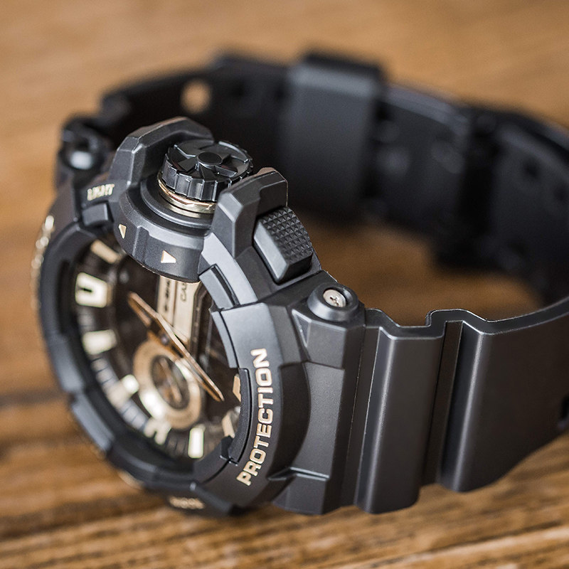 casio卡西欧手表gshock防震运动防水双显电子表ga400gb1a9日韩腕表