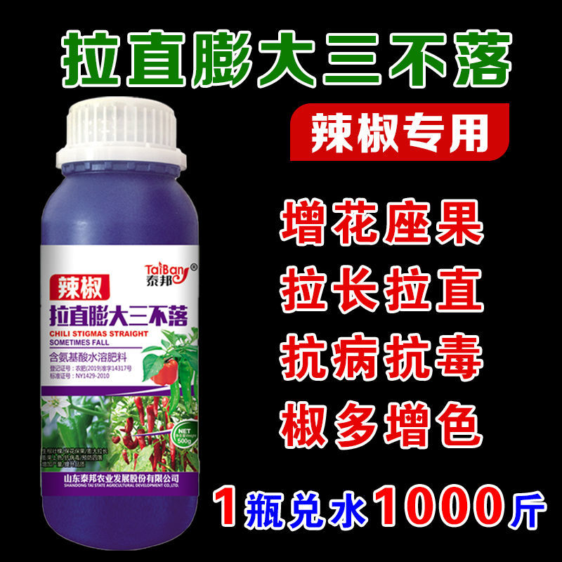 膨大辣椒拉长素菜叶面用于尖椒秦椒座果拉拉直叶面肥