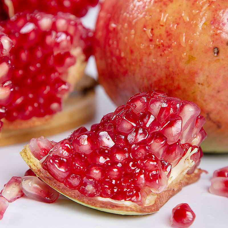 石榴临潼水果新鲜整箱箱包薄皮红籽红心理会石榴
