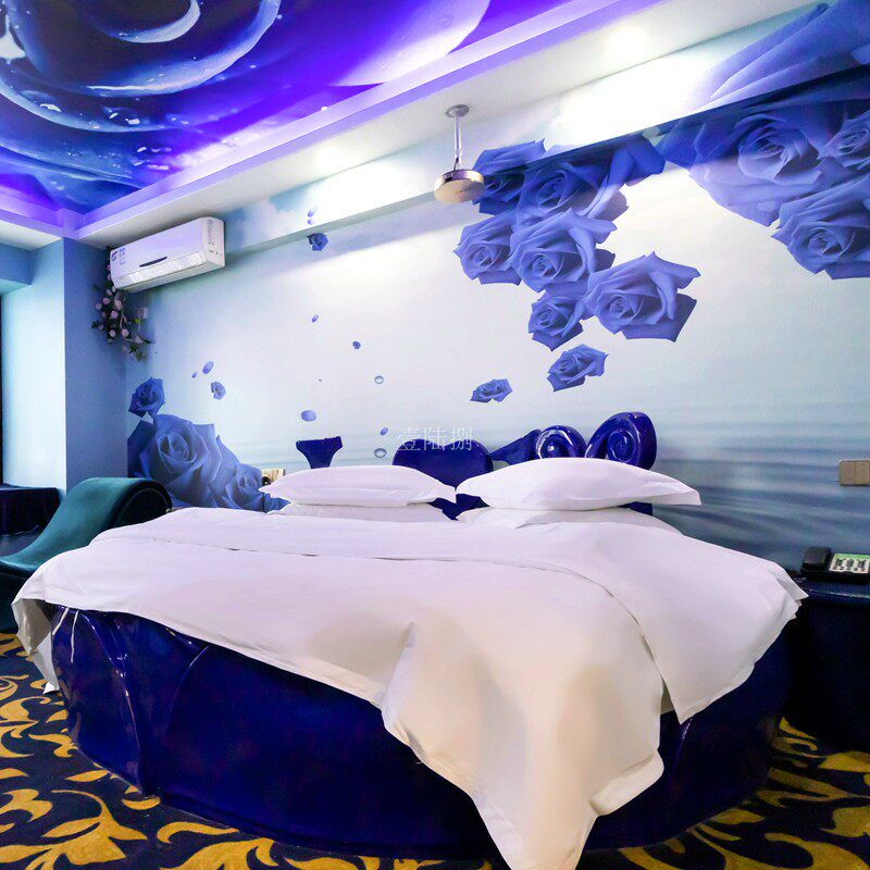 圆床水床民宿家具浪漫多功能电动轻奢精品宾馆皮艺床