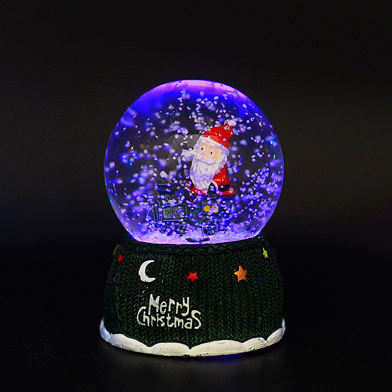 幼儿园小学生圣诞礼品儿童节水晶球音乐盒发光摆件儿童摆件
