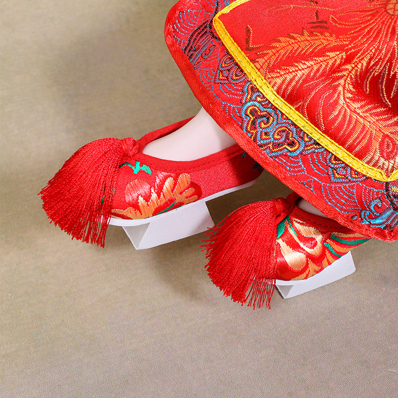 娃娃60厘米cm3bjdsd鞋花盆底流苏绣花平底古代娃娃