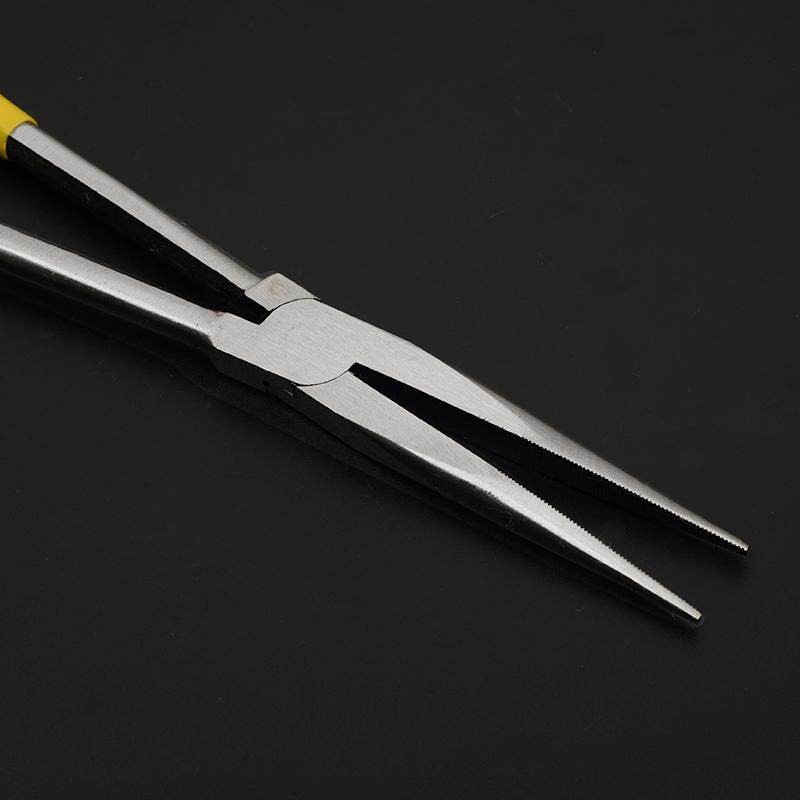 专业级加长尖嘴钳夹持钳尖咀钳长嘴钳子280mm加长柄弯嘴垃圾钳