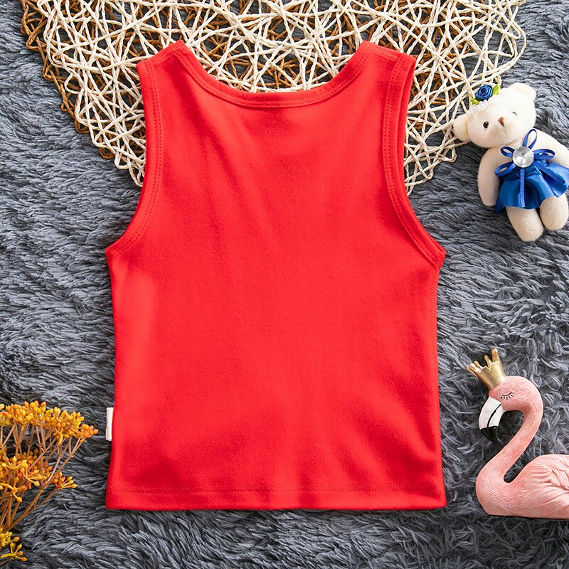 秋季吊带周岁女童男女坎肩百天婴幼儿红色大红背心吊带