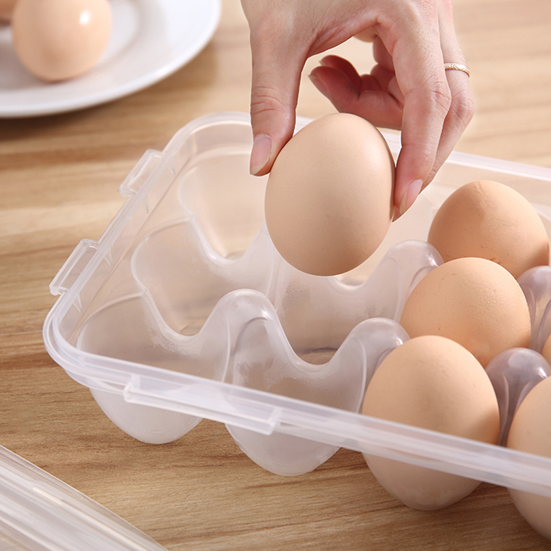 居家家鸡蛋收纳盒透明塑料鸡蛋盒冰箱保鲜收纳盒长方形带盖鸡蛋盒