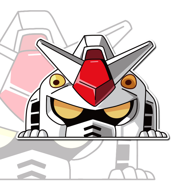 高达高机动车贴电动车摩托汽车创意扎古划痕反光汽车装饰贴