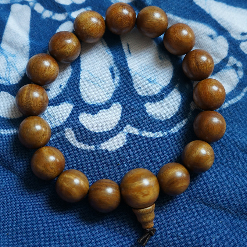 天然之初绿檀手檀木佛珠圣檀玉檀手链男女女款佛珠