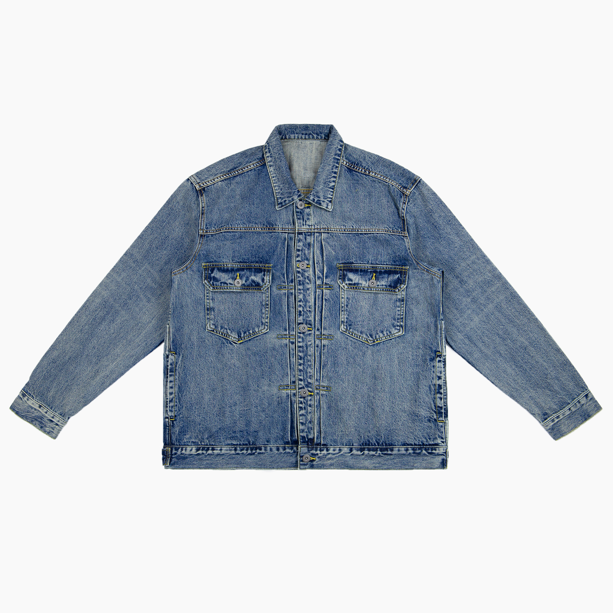 PRIMEWARE 日式复古水洗牛仔夹克101夹克