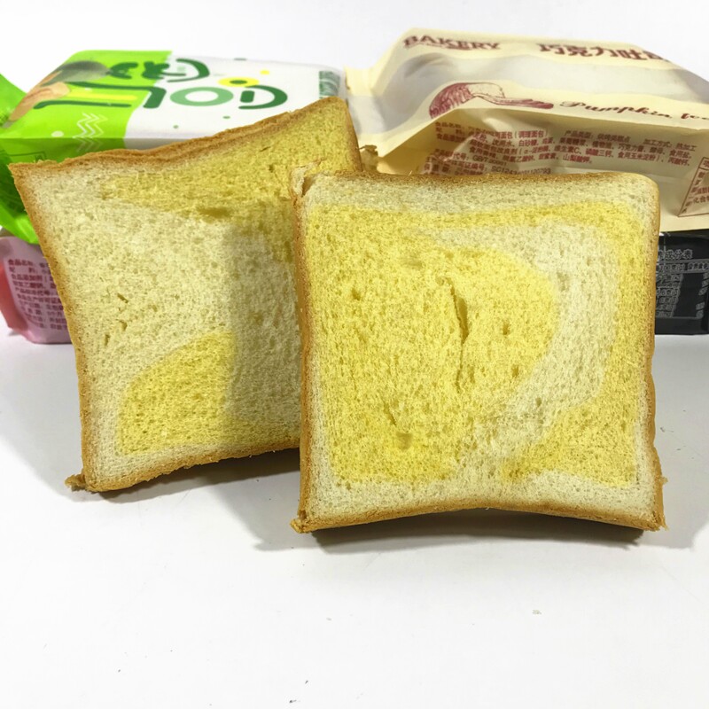 乐华吐司面包120克袋装哈密瓜香芋黄桃味早餐糕点吐司面包