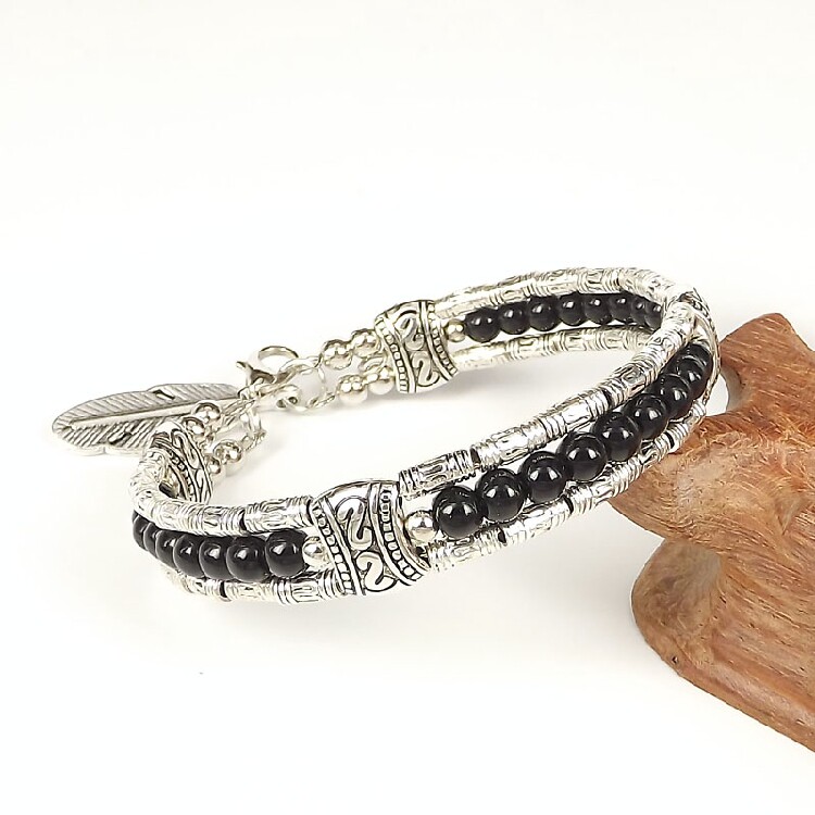 民族风云南西藏尼泊尔复古饰品手镯藏饰彩珠多层手镯