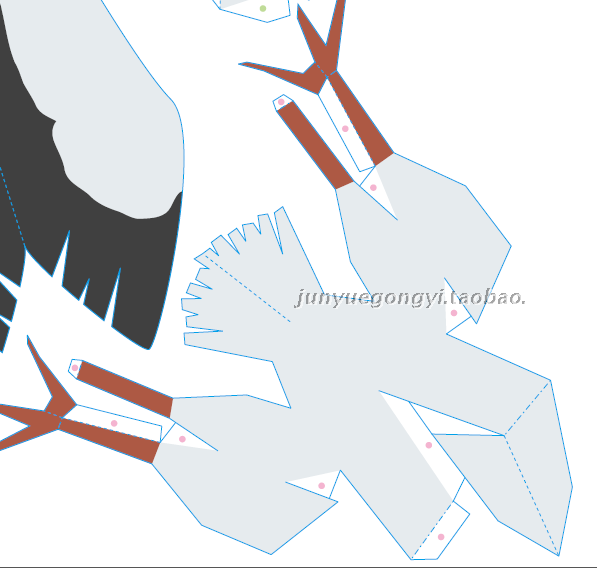 满68包邮鸟东方白鹳仙鹤3d立体纸模型儿童亲子手工劳动diy非成品