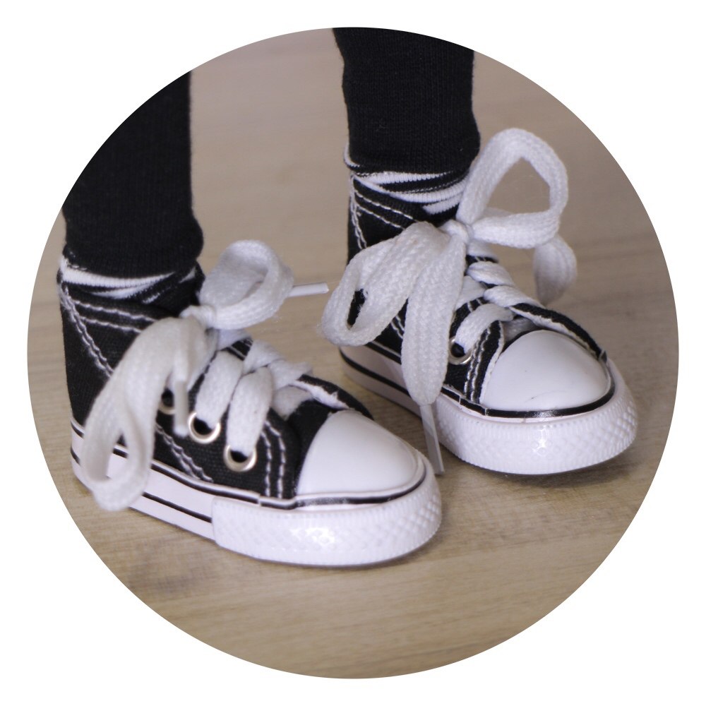 鞋子4分bjd娃娃帆布中低黑色运动鞋现货经典bjd娃娃