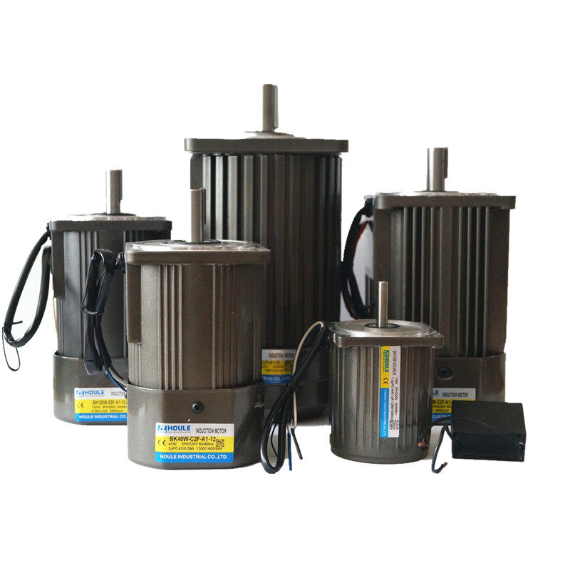 电机houle豪力6w400w光轴定速220v交流正反380v齿轮减速机