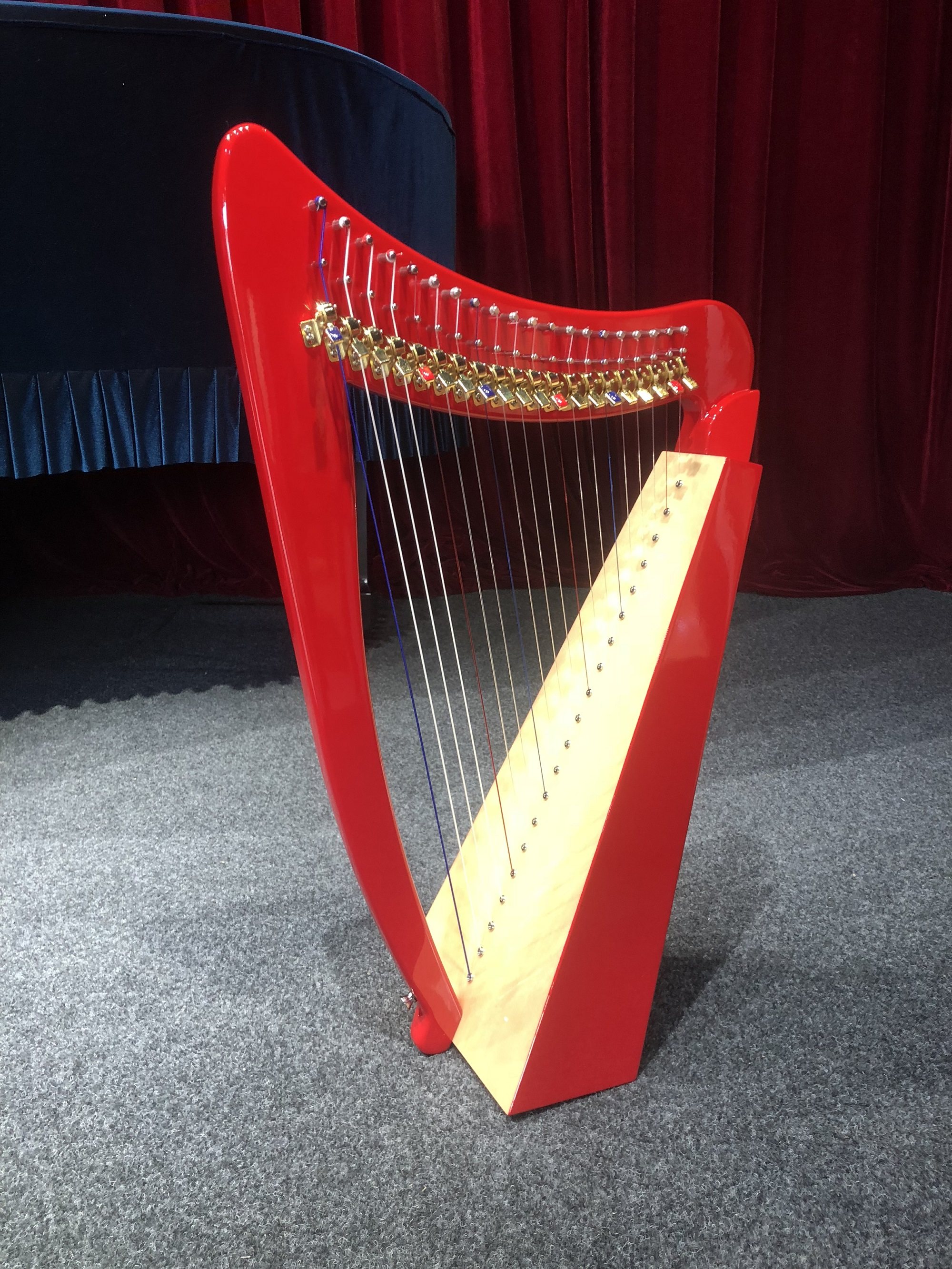 竖琴台湾竖琴kristall便携怀抱背带小竖琴20弦扮键竖琴