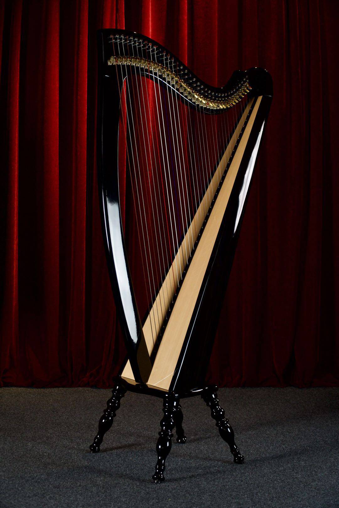 竖琴台湾kristall普及爱尔兰古典竖琴36弦专业乐器小杏仁同款