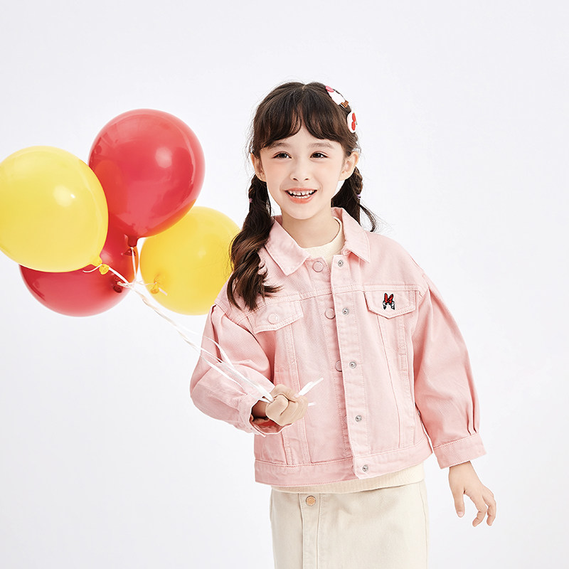 巴拉巴拉童装女童牛仔外套2022春秋新款儿童衣服小童洋气长袖上衣