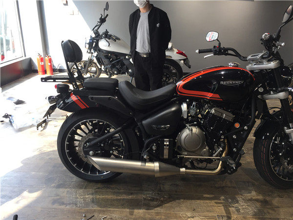 周红边箱适用于雷卡迪rx7摩托车加高靠背组合黑色电镀后货架组合