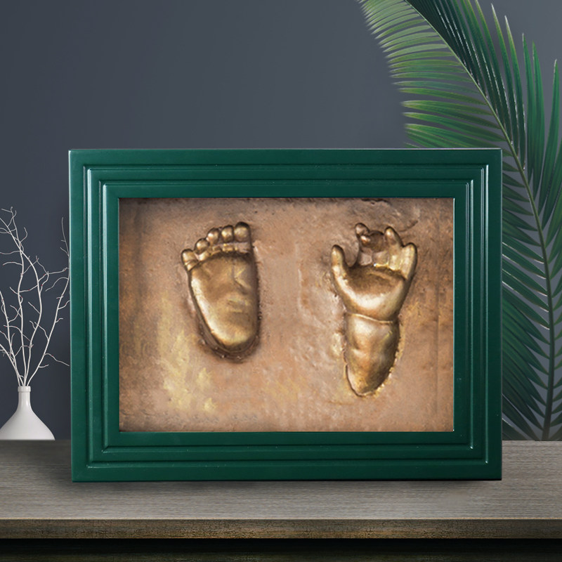 原创婴儿3d立体纪念品胎毛永久脚印儿手浮雕手脚印