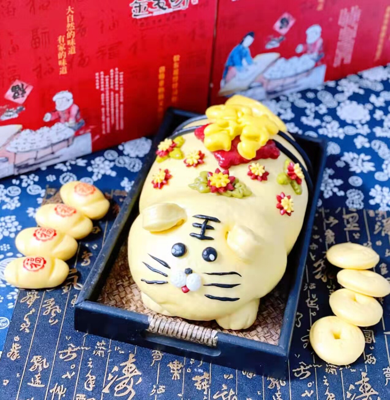 3斤老虎山东特产胶东饽饽手工花样馍馍上供包点