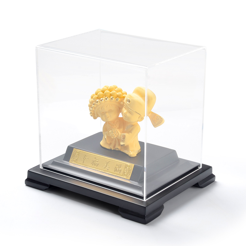 绒沙金幸福美满黄金娃娃新婚创意结婚礼物婚庆婚房客厅装饰品摆件