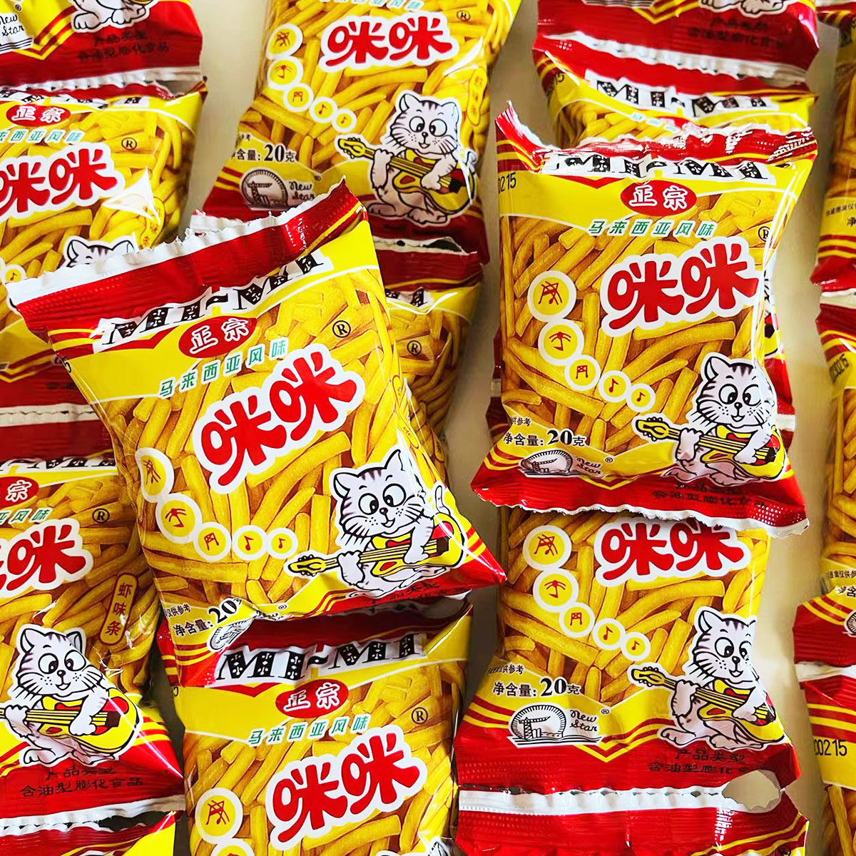 包邮咪咪虾条20克40袋大包8090童年怀旧零食膨化食品