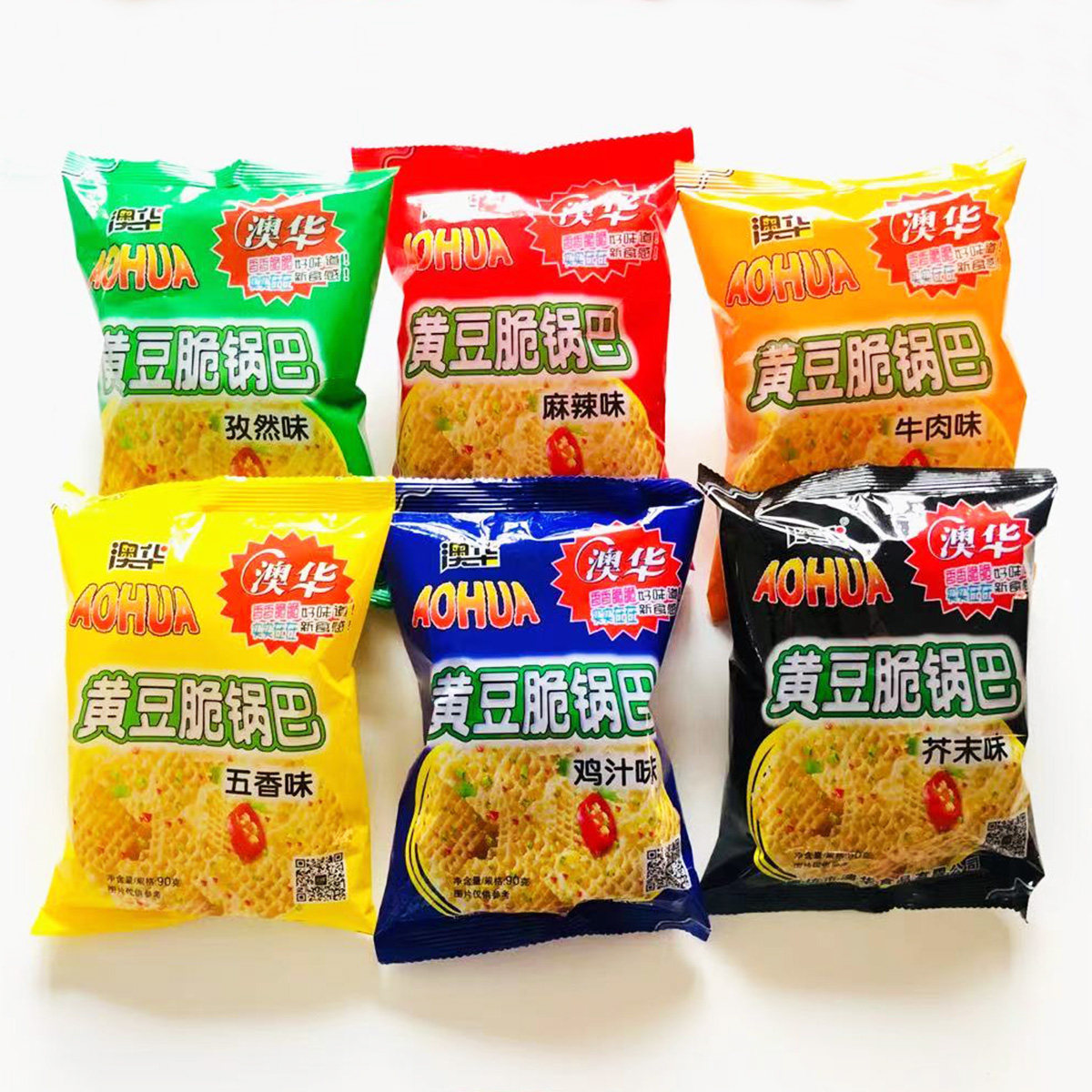 河北特产澳华黄豆锅巴90g80怀旧零食酥脆好吃膨化食品