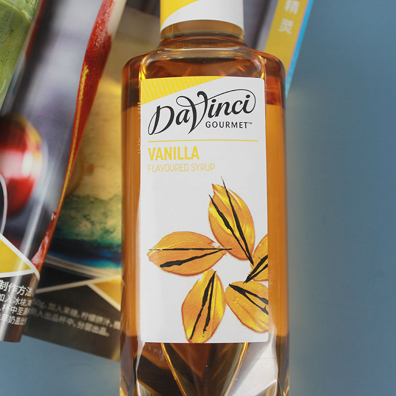 davinci达芬奇香草糖浆vanilla香草焦糖果露奶茶咖啡饮品调味糖浆