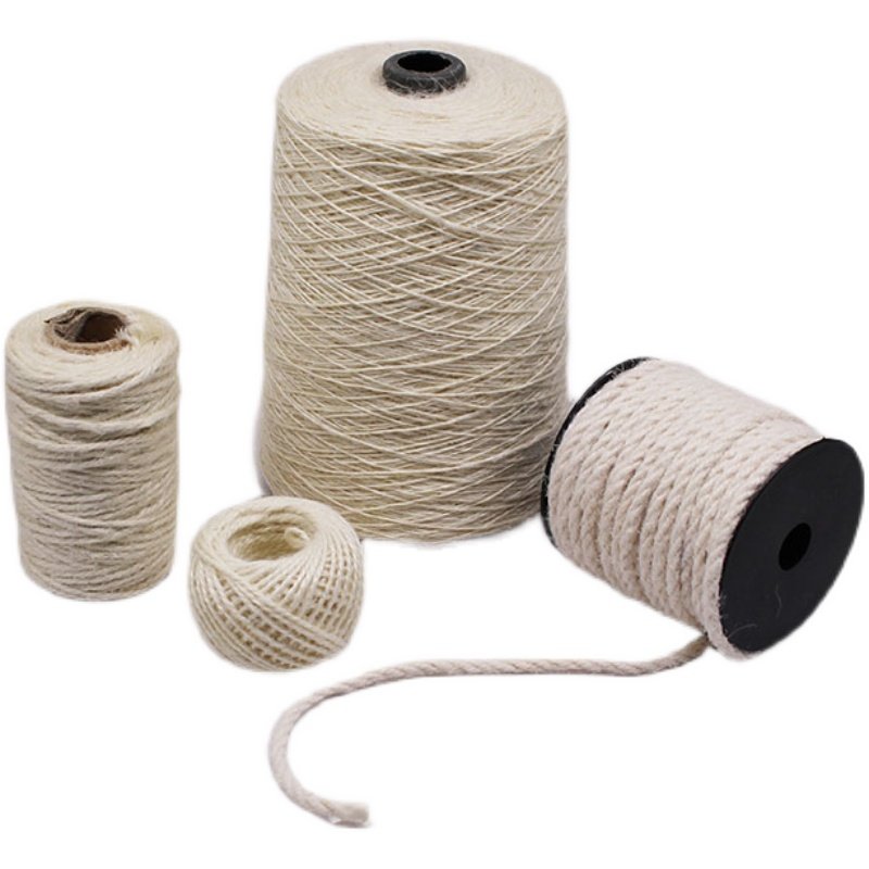 漂米白染色麻绳子粗细线吊牌手工diy捆绑装饰缠绕装修
