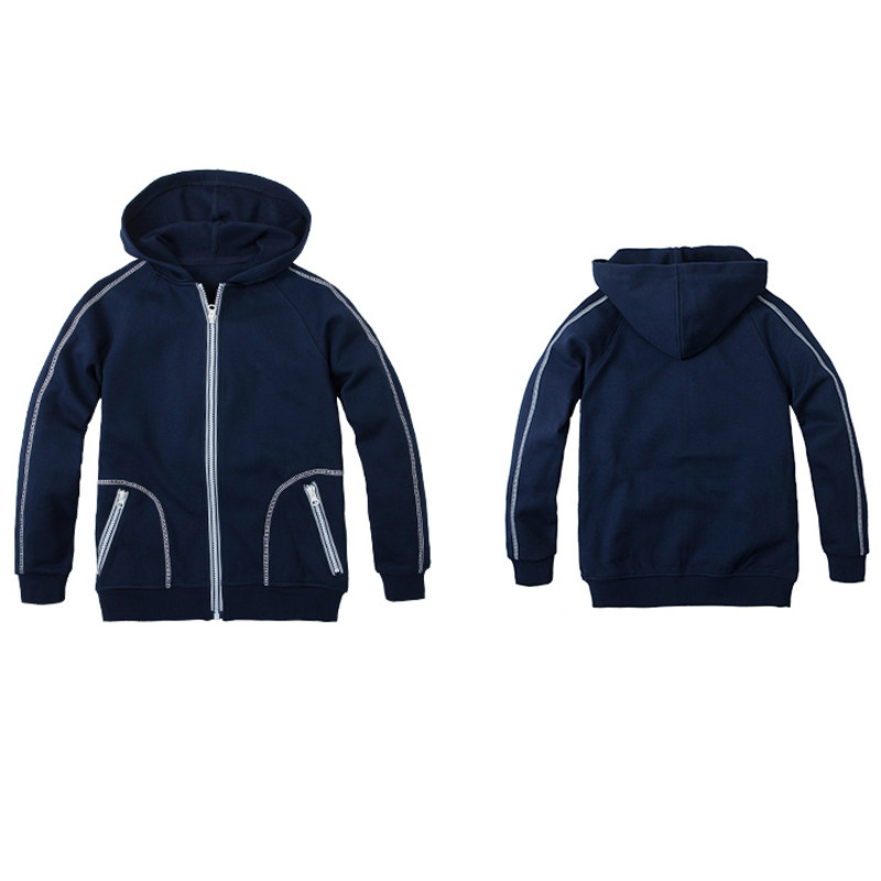 etonkidd伊顿纪德校服套装单面摇粒绒藏青连帽运动上衣校服