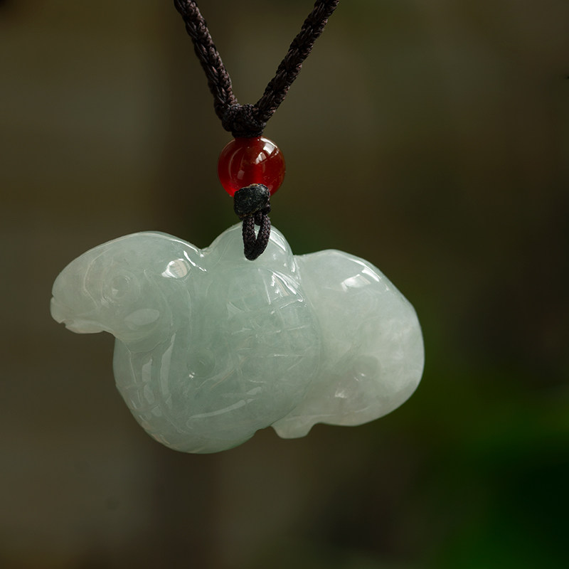 生肖钰达翡翠吊坠玉蛇挂件立体蛇玉属相蛇年颈饰