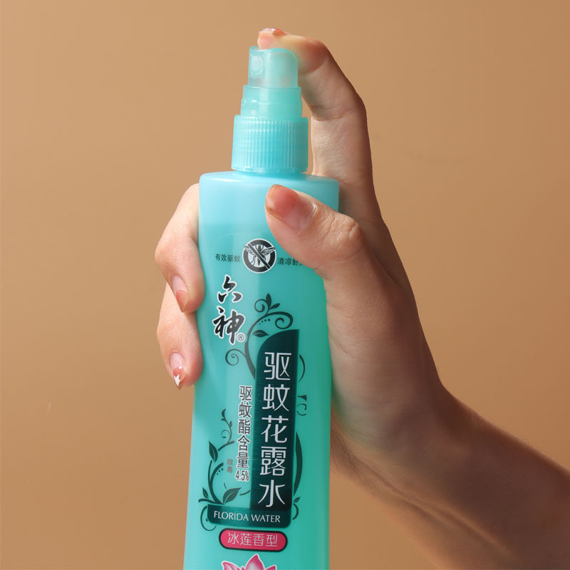 六神花露露水驱蚊冰莲180ml持久蚊不通用喷雾花露水