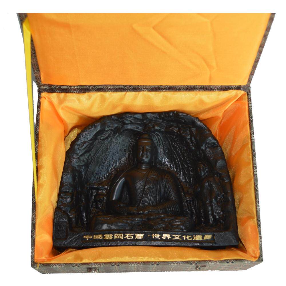 山西大同煤雕云冈大佛洞窟工艺品桌面摆件炭雕