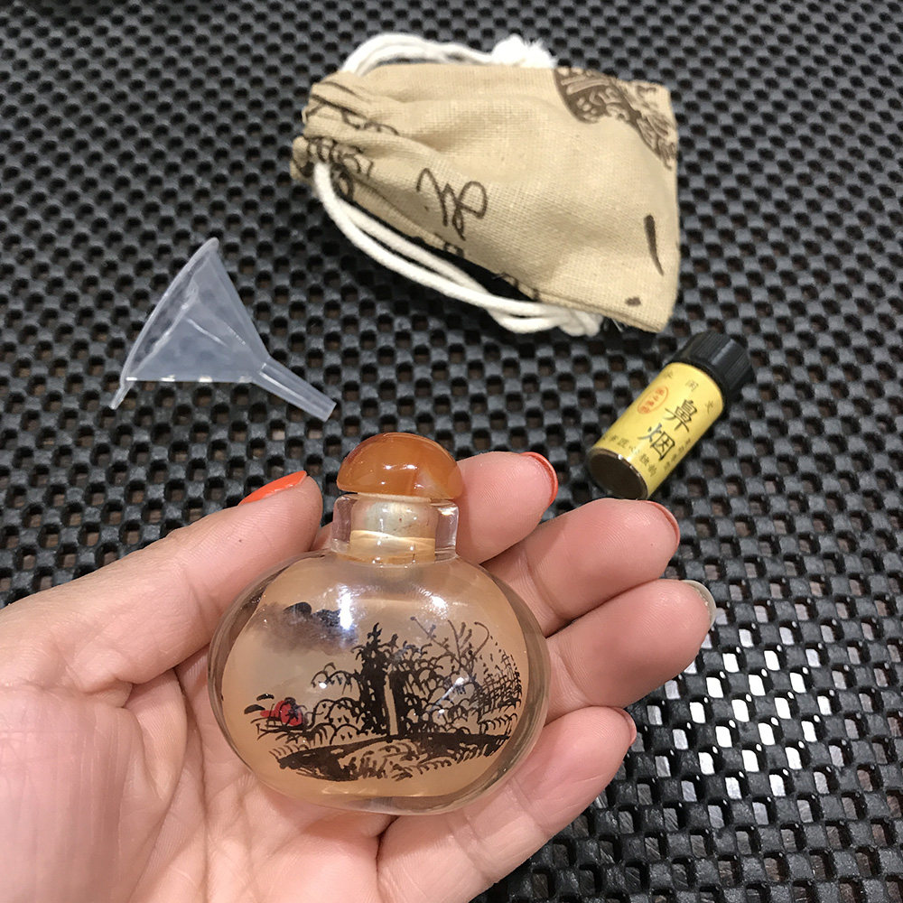 鼻烟匠心独韵鼻烟壶内画闻药薄荷茉莉套装送老外包内画鼻烟壶