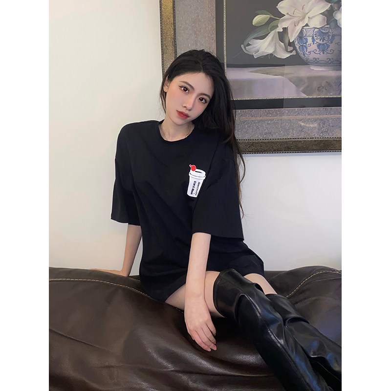 claretmono春夏新品女士熊爪咖啡联名慈善善款t恤