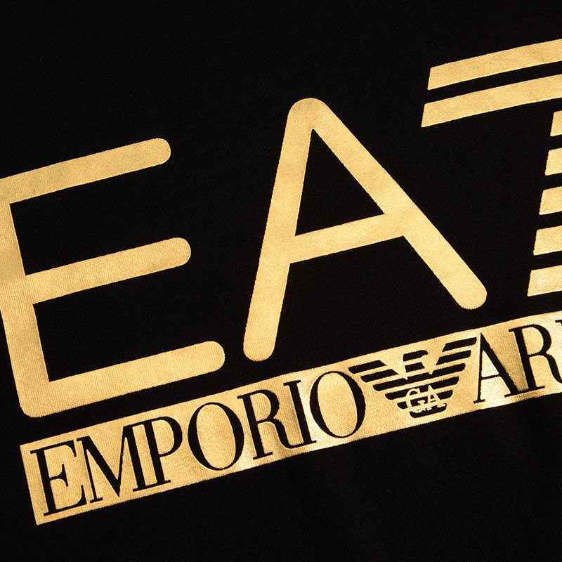 armani阿玛尼男士时尚休闲ea7烫金logo印花短袖189303t恤