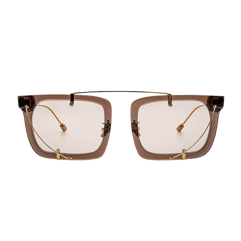 theowner入戏t800男女女款方形墨镜棕色边框太阳眼镜