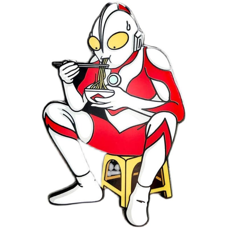 magoo自制恶搞初代咸蛋超人胸针人气特摄吃面徽章胸针