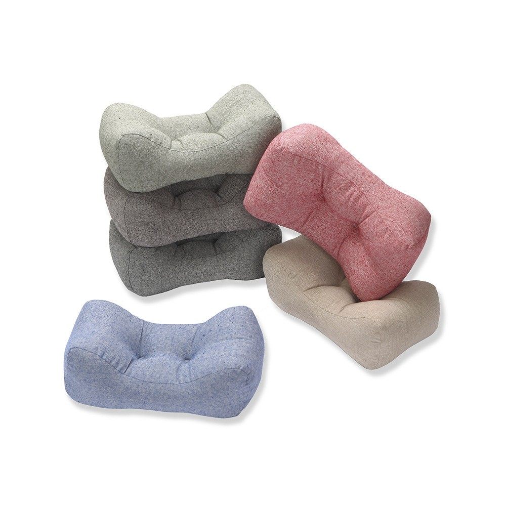 湛蓝棉麻办公室腰枕椅子护腰靠枕