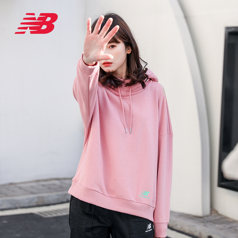 New Balance NB官方正品女款休闲外套纯色百搭连帽卫衣AWT11393