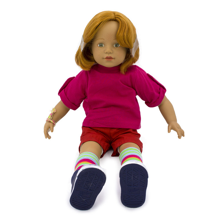 夏芙zapfhexelilli大号长发梳头逼真表情女孩手抱仿真娃娃50cm