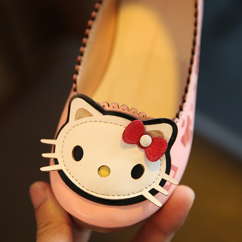 2017春秋韩版儿童鞋女童公主鞋单鞋中大童皮鞋潮童鞋卡通kt豆豆鞋