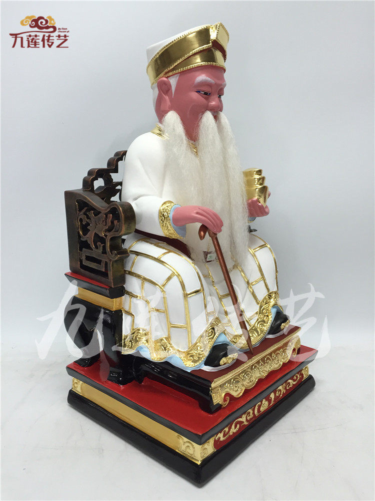 木雕神像拿督马来西亚樟木漆线40公分九莲定制木雕