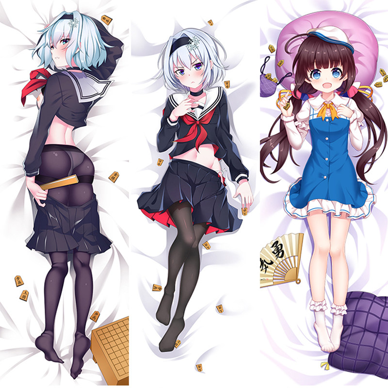 二次元动漫龙王的工作雏鹤银子宅男半身身抱枕套动漫毛绒