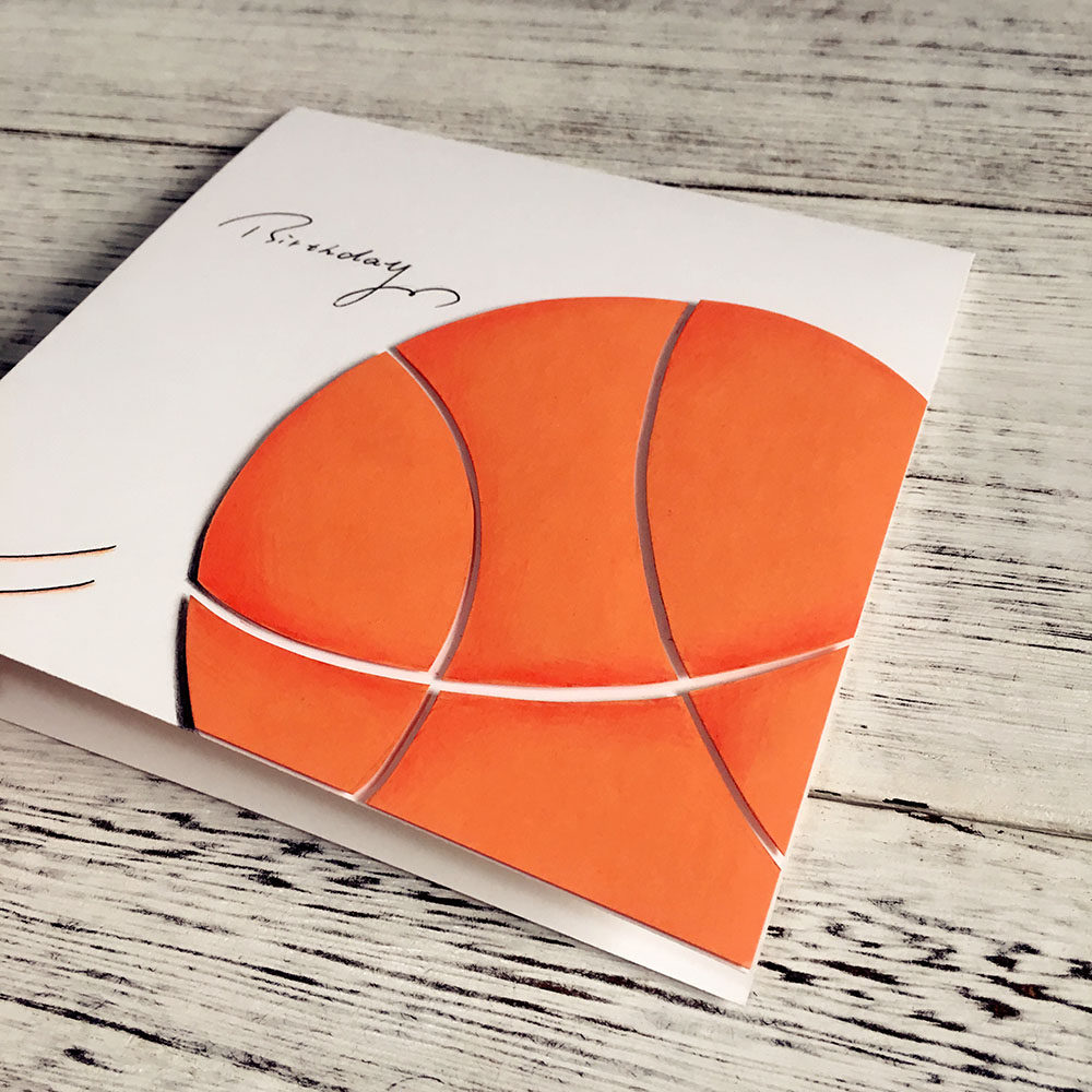 贺卡篮球生日卡手工生日贺卡定制高档祝福tyz2贺卡