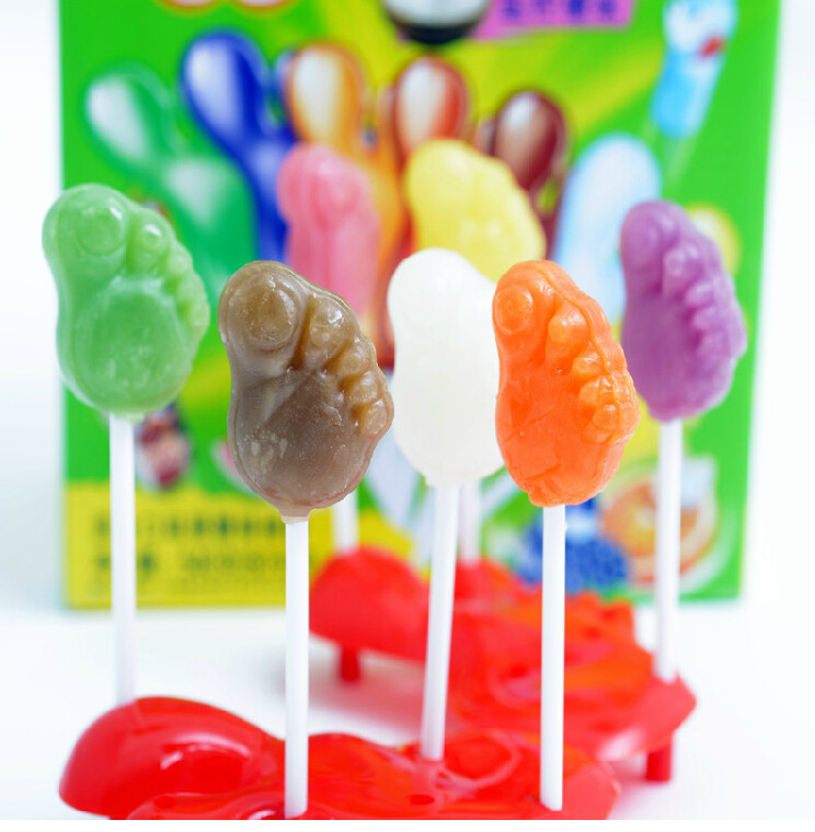 包邮阿尔卑斯珍宝宝珠奇胜丫丫棒棒糖60支大脚丫礼盒传统糖果