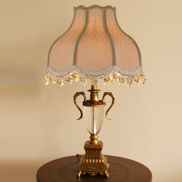 台灯全铜后现代美式装饰艺术水晶地中海风格装饰台灯
