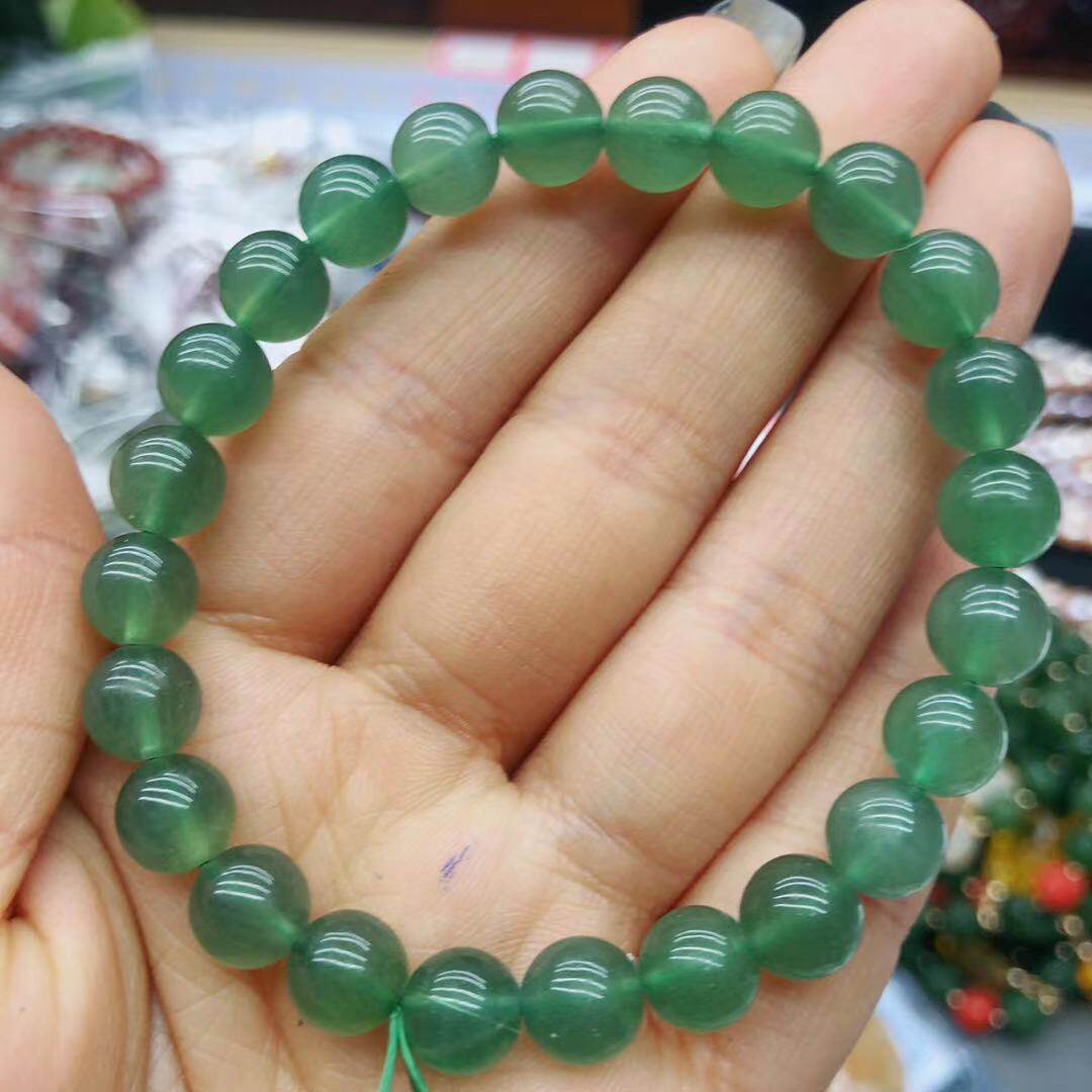 天然梦幻拉丝萤石手链8mm单圈高手链