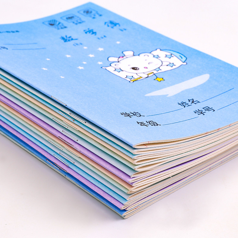 玛丽小学生作业本数学写字幼儿园卡通田字格拼音语文课业本