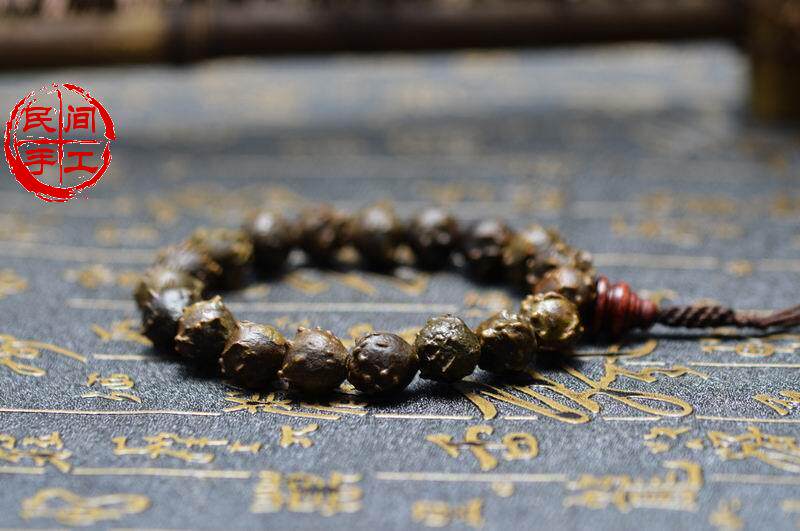 通天眼菩提提子毫米以下手持雕刻紫金钵盂佛珠